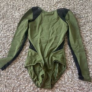 Mariia long sleeve with mesh detail leotard